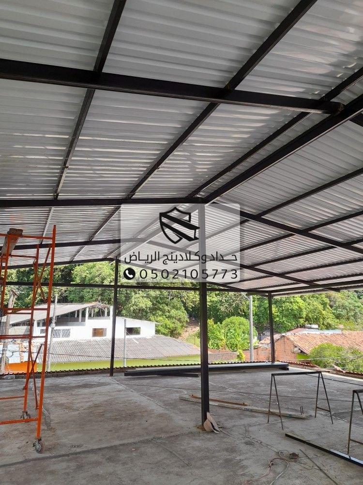 تركيب هيكل معدني ودعامات للهناجر